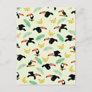 Toucan vogel fruit patroon briefkaart