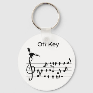 Toucan-Vogel-Muziek-Pun-Funny-Muzikant-Cadeau Sleutelhanger