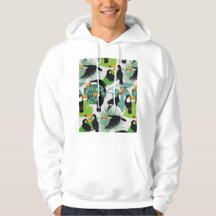 Toucan Vogel: Palmbladeren Patroon Hoodie