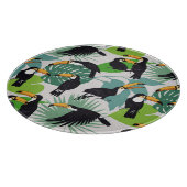 Toucan Vogel: Palmbladeren Patroon Snijplank (Hoek)