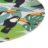 Toucan Vogel: Palmbladeren Patroon Snijplank (Hoek)
