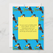 Toucan Vogel Regenwoud Afstudeerfeest Kaart (Achterkant)