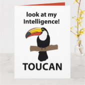 Toucan Vogel Schattig Grappig Kaart (Gele Bloem)