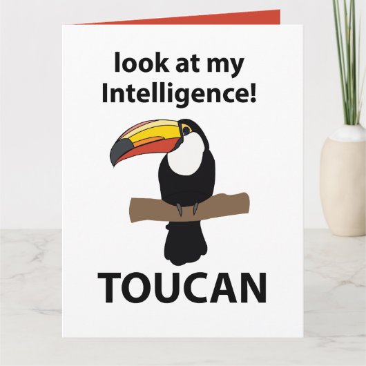 Toucan Vogel Schattig Grappig Kaart (Voorkant)