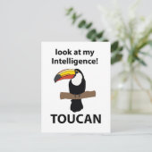 Toucan Vogel Tropisch Grappig Briefkaart (Staand voorkant)