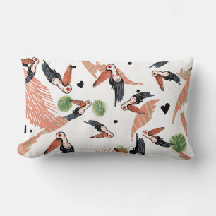 Toucan Vogels Zomer Tropisch Groen Kunst Kussen