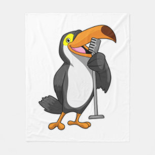 Toucan voor muziek met microfoon fleece deken