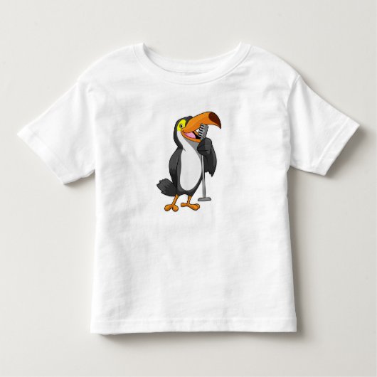 Toucan voor muziek met microfoon kinder shirts (Voorkant)