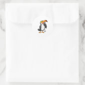 Toucan voor muziek met microfoon ronde sticker (Tas)