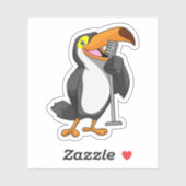 Toucan voor muziek met microfoon sticker (Vel)