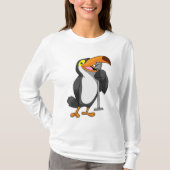 Toucan voor muziek met microfoon t-shirt (Voorkant)