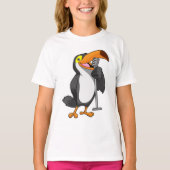 Toucan voor muziek met microfoon t-shirt (Voorkant)