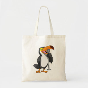 Toucan voor muziek met microfoon tote bag