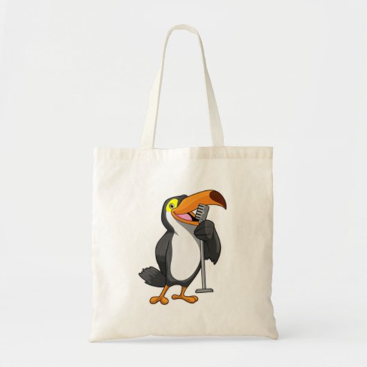 Toucan voor muziek met microfoon tote bag (Voorkant)