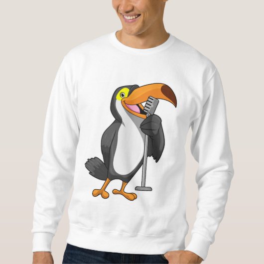 Toucan voor muziek met microfoon trui (Voorkant)