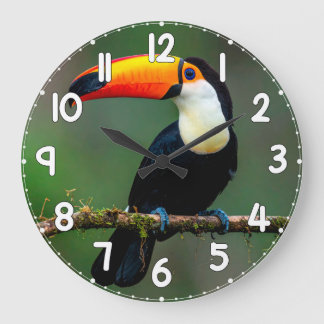 Toucan Wall Clock – Tropical Bird Wildlife Nature  Grote Klok