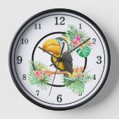 Toucan wandklok (Voorkant)