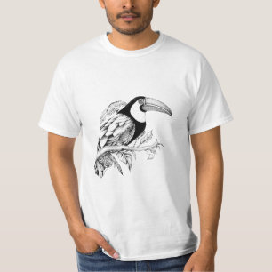Toucan Wild Animal Natuur Illustratie Art Tattoo T-shirt
