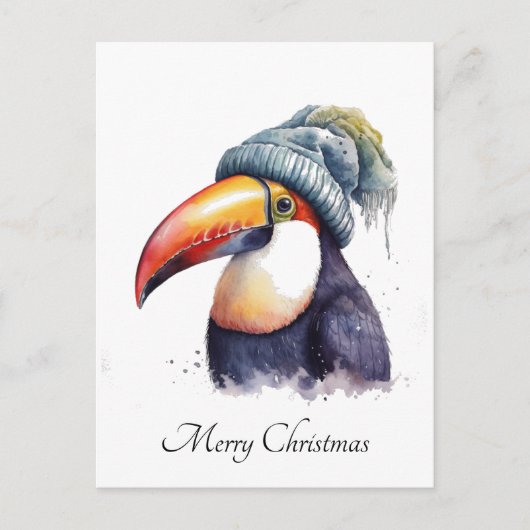 Toucan Winter Vibes, aangepast Briefkaart (Voorkant)
