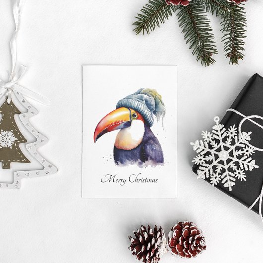 Toucan Winter Vibes, aangepast Briefkaart