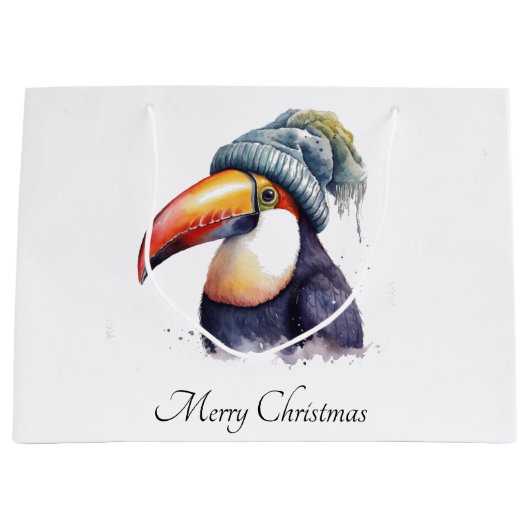 Toucan Winter Vibes, aangepast Groot Cadeauzakje (Voorkant)