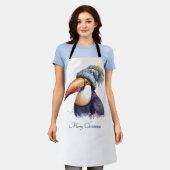 Toucan Winter Vibes, aangepast Schort (Gedragen)
