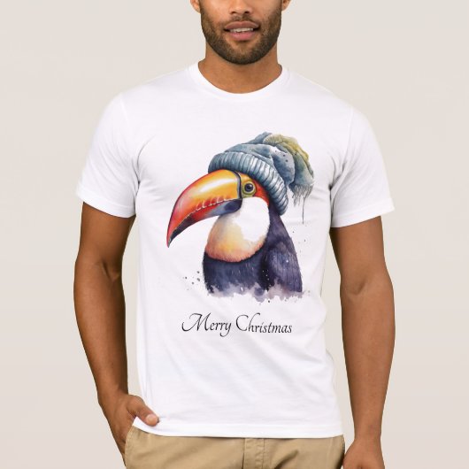 Toucan Winter Vibes, aangepast T-shirt (Voorkant)