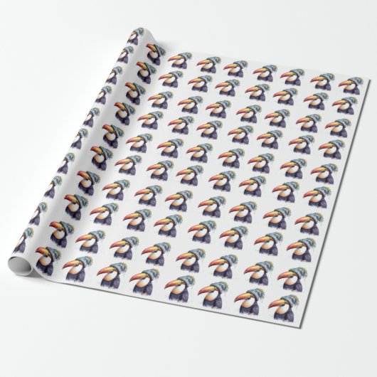 Toucan Winter Vibes Cadeaupapier (Uitgerold)