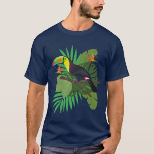 Toucan with leaves t-shirt