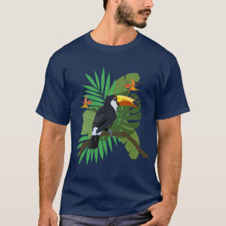 Toucan with leaves t-shirt