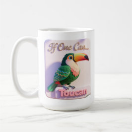 Toucan woordspeling motivatie grappige 3D kunst Koffiemok