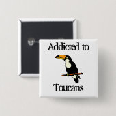 Toucanans Vierkante Button 5,1 Cm (Voorkant /achterkant)