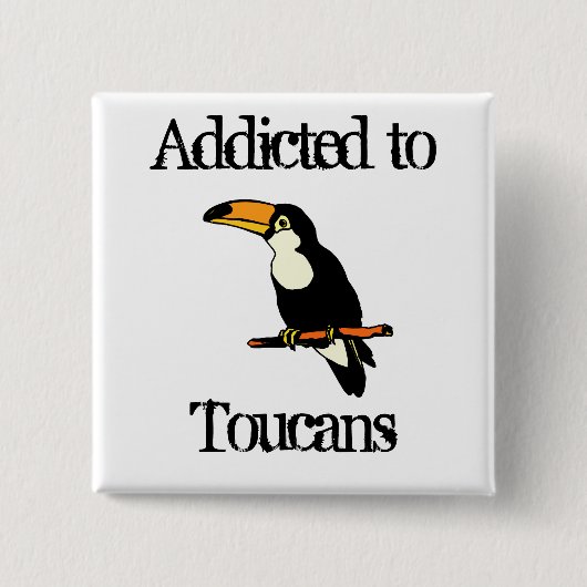 Toucanans Vierkante Button 5,1 Cm (Voorkant)