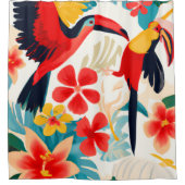 Toucanen in het paradijs Tropische kunstgordijn Douchegordijn (Voorkant)