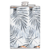 Toucanes en palmbladeren. Gray Heupfles (Achterkant)