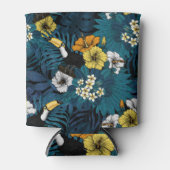 Toucans and tropical flora, blue, yellow, oranje blikjeskoeler (Voorkant)