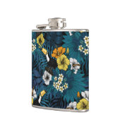 Toucans and tropical flora, blue, yellow, oranje heupfles (Links)