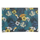 Toucans and tropical flora, blue, yellow, oranje kussensloop (Voorkant-Rechts)