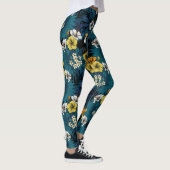 Toucans and tropical flora, blue, yellow, oranje leggings (Rechts)