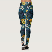 Toucans and tropical flora, blue, yellow, oranje leggings (Achterkant)