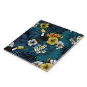 Toucans and tropical flora, blue, yellow, oranje tegeltje (Zijkant)