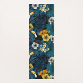 Toucans and tropical flora, blue, yellow, oranje yogamat (Achterkant)