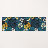 Toucans and tropical flora, blue, yellow, oranje yogamat (Voorkant (horizontaal))
