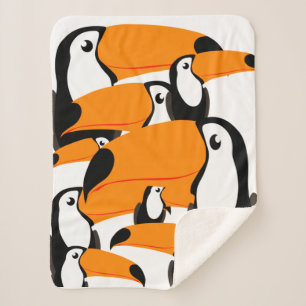 Toucans beaks Toucan Bird Rainforest Animal Sherpa Deken