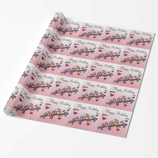 Toucans Birthday Party Cadeaupapier (Uitgerold)