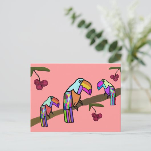 Toucans-Briefkaart Briefkaart (Staand voorkant)