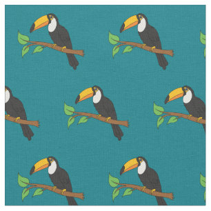 Toucans Cute Birds Stof