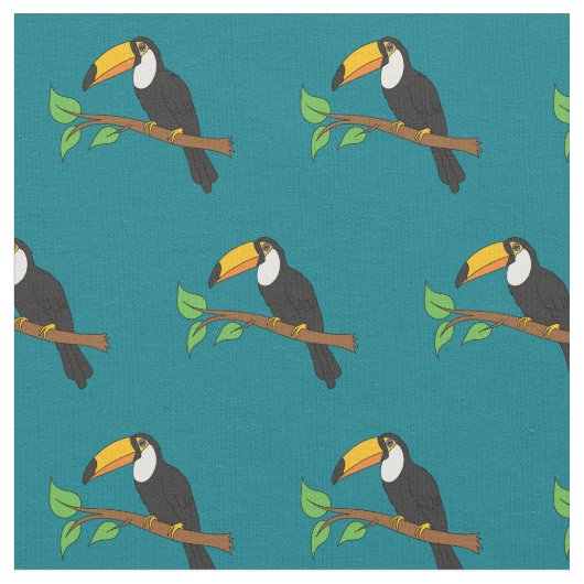 Toucans Cute Birds Stof (Close Up)