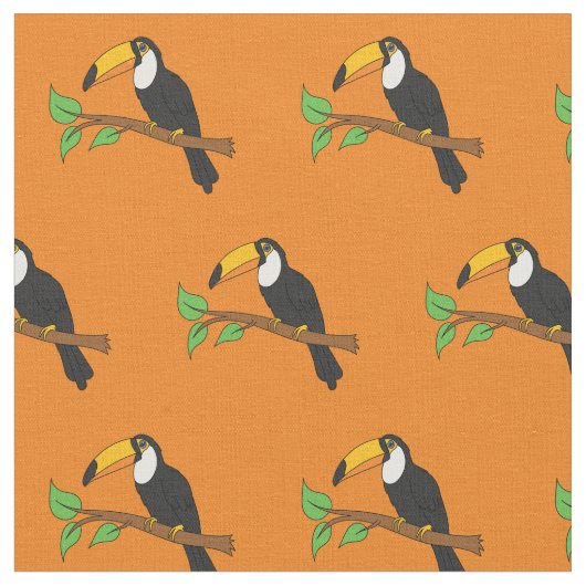 Toucans Cute Birds Stof (Close Up)