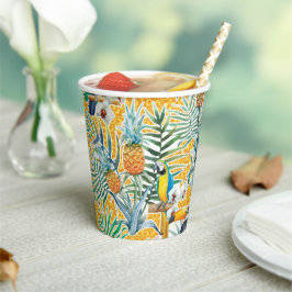 Toucans en ananassen Luau Cups Papieren Bekers